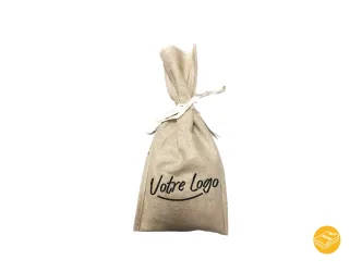 Lin pouch for flour sample - With your logo
